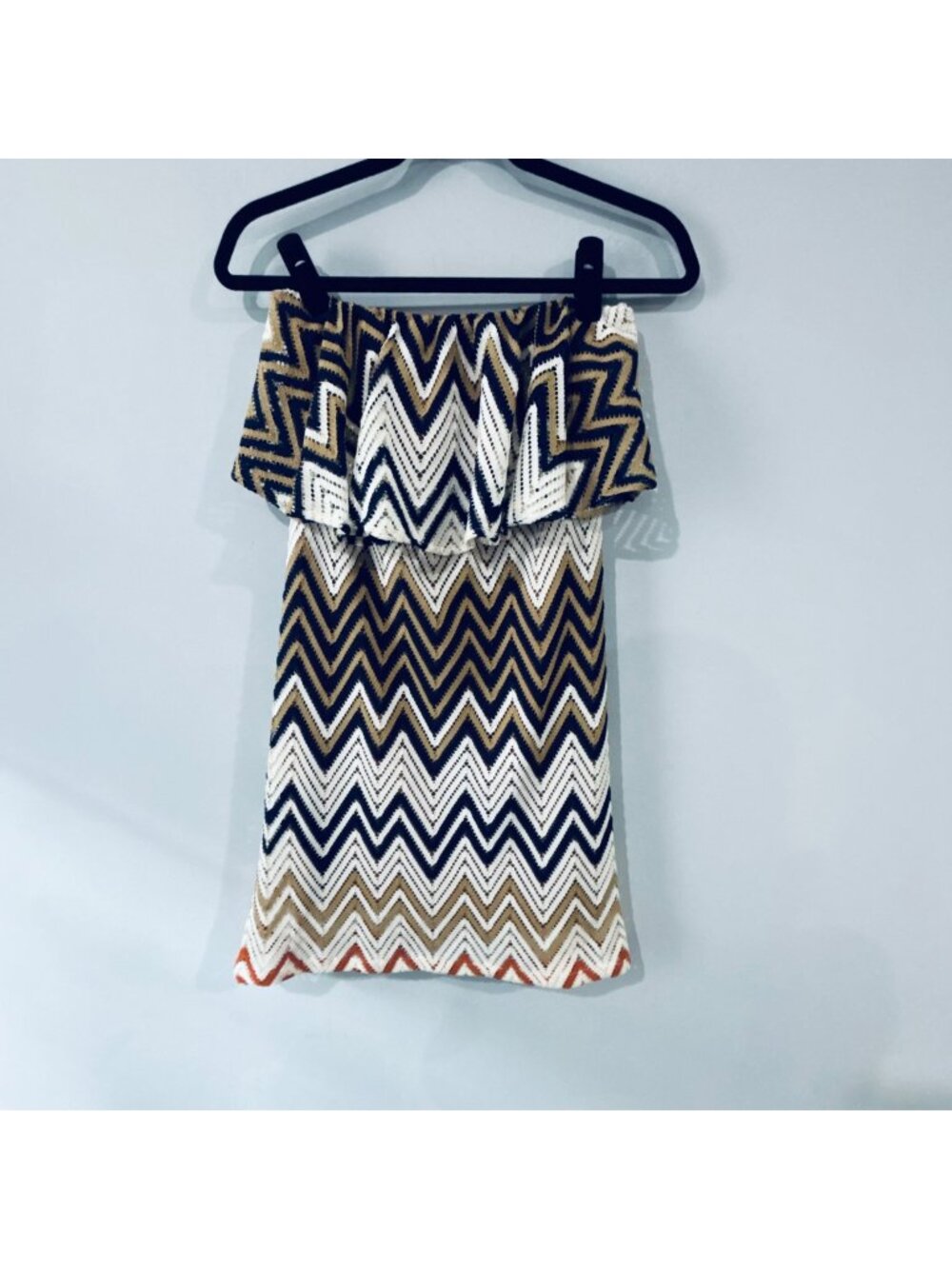 Judith March Strapless Chevron Dress Size Small